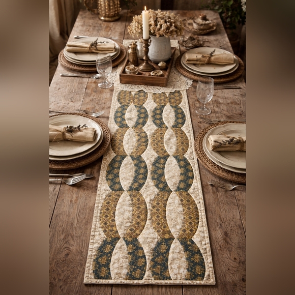 Handmade Other - Vintage Handmade Quilted Table Runner | Farmhouse Cottage Style | 42.5” x 13.5”